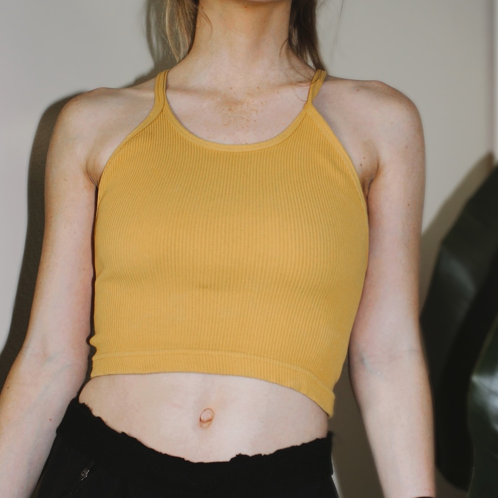 Free People Yellow Happiness Runs Crop